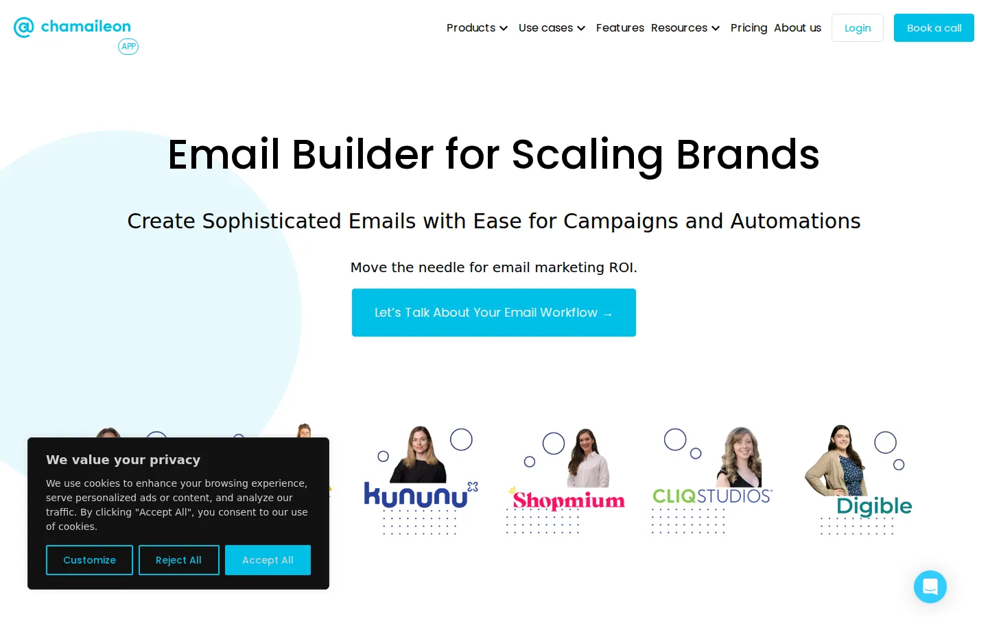 Chamaileon homepage screenshot